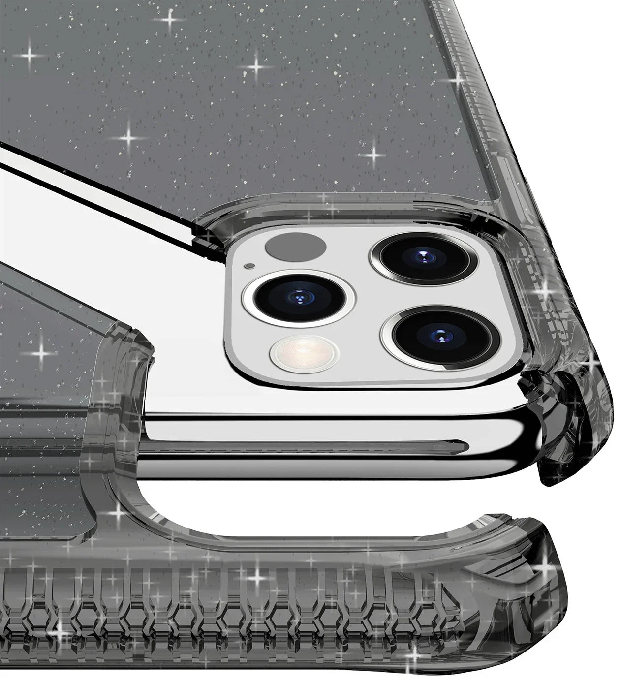 Itskins Hybrid Spark iPhone 12 & 12 Pro Case - Smoke - Tashqila Itskins Hybrid Spark iPhone 12 & 12 Pro Case - Smoke - Tashqila